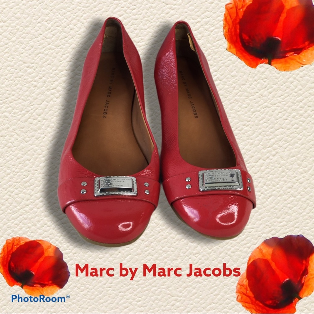 Marc by Marc Jacobs Red Logo Ballet Flats - Picture 2 of 8